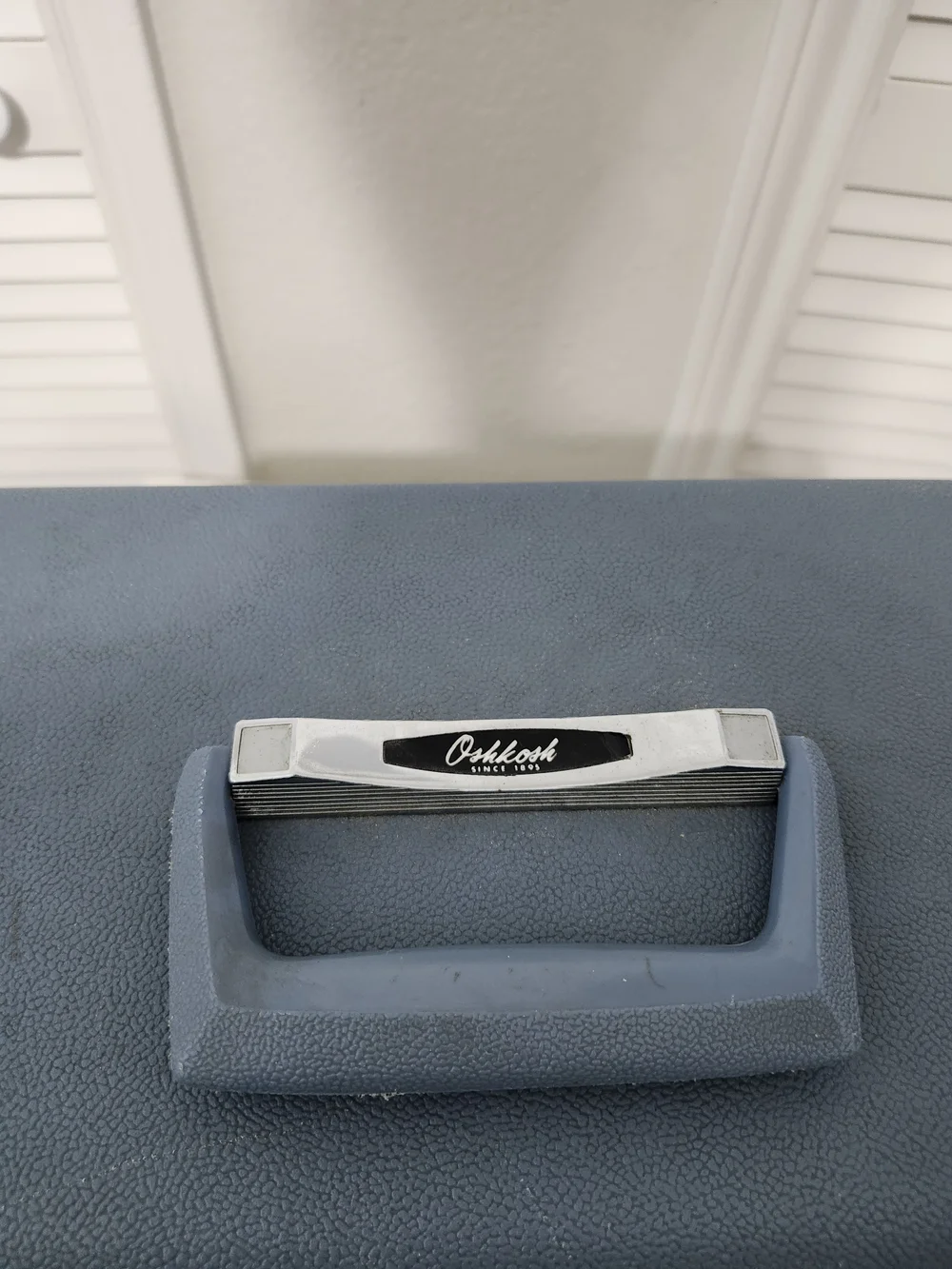 Vintage Blue Oshkosh Train Case Cosmetic Organizer -
